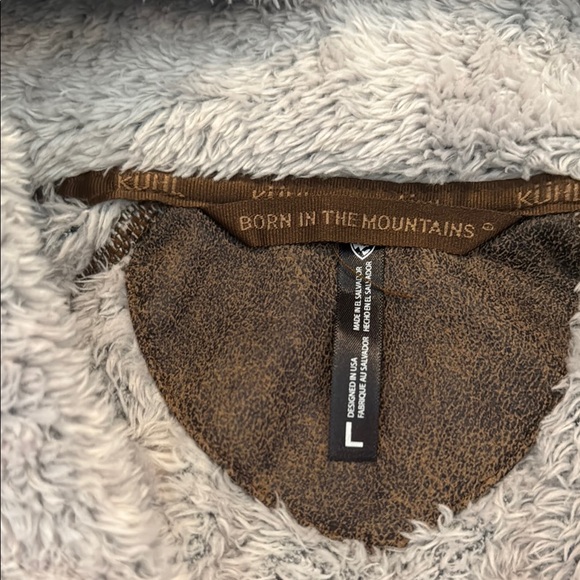 Kuhl Cozy Cream and Brown Hooded Jacket With Removable Hood - Picture 4 of 6